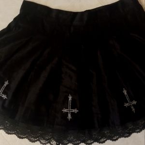 dolls kill cross skirt